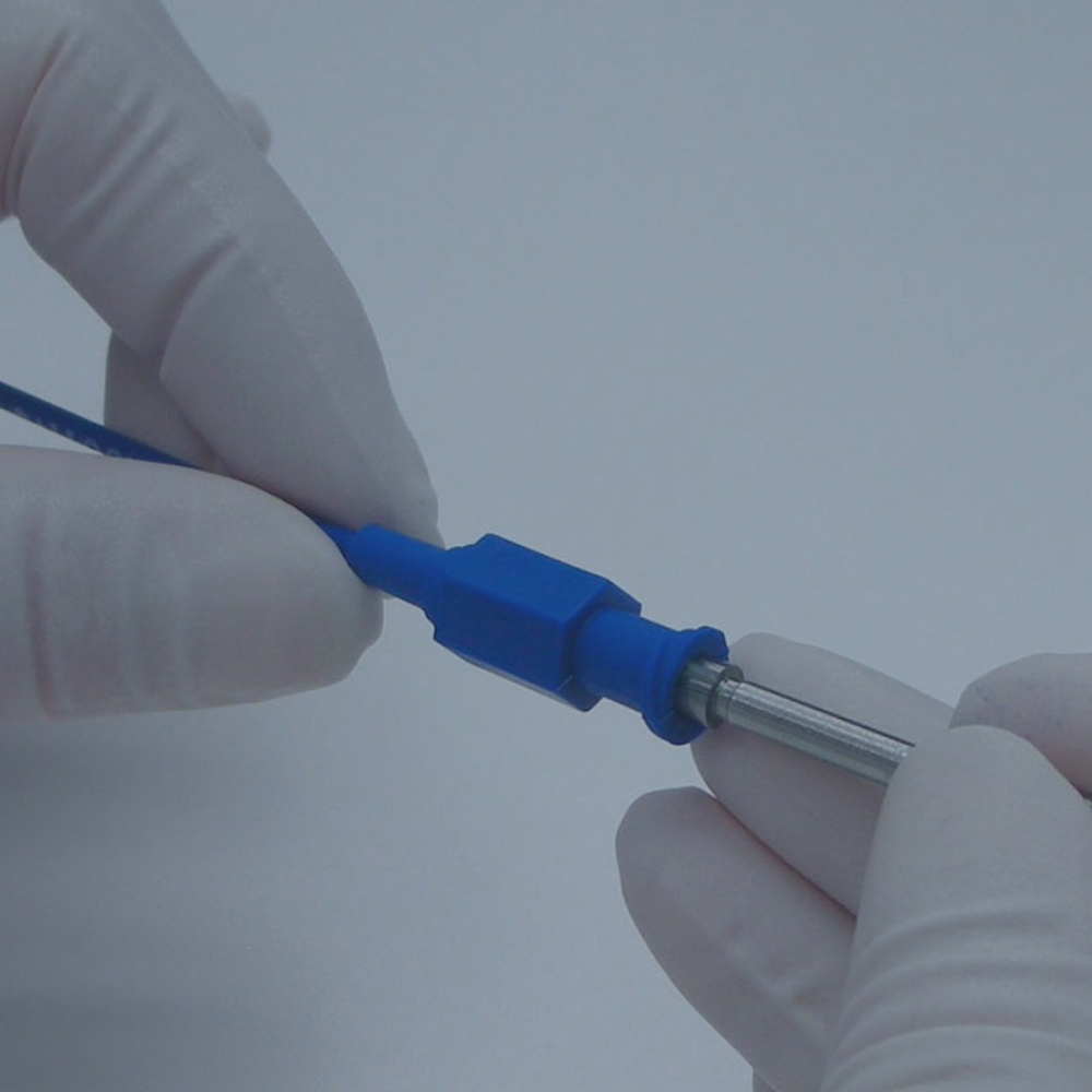 Blue medical device overlay testing