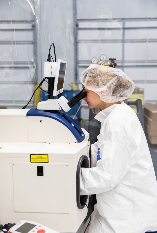Medical Murray technician testing medical device