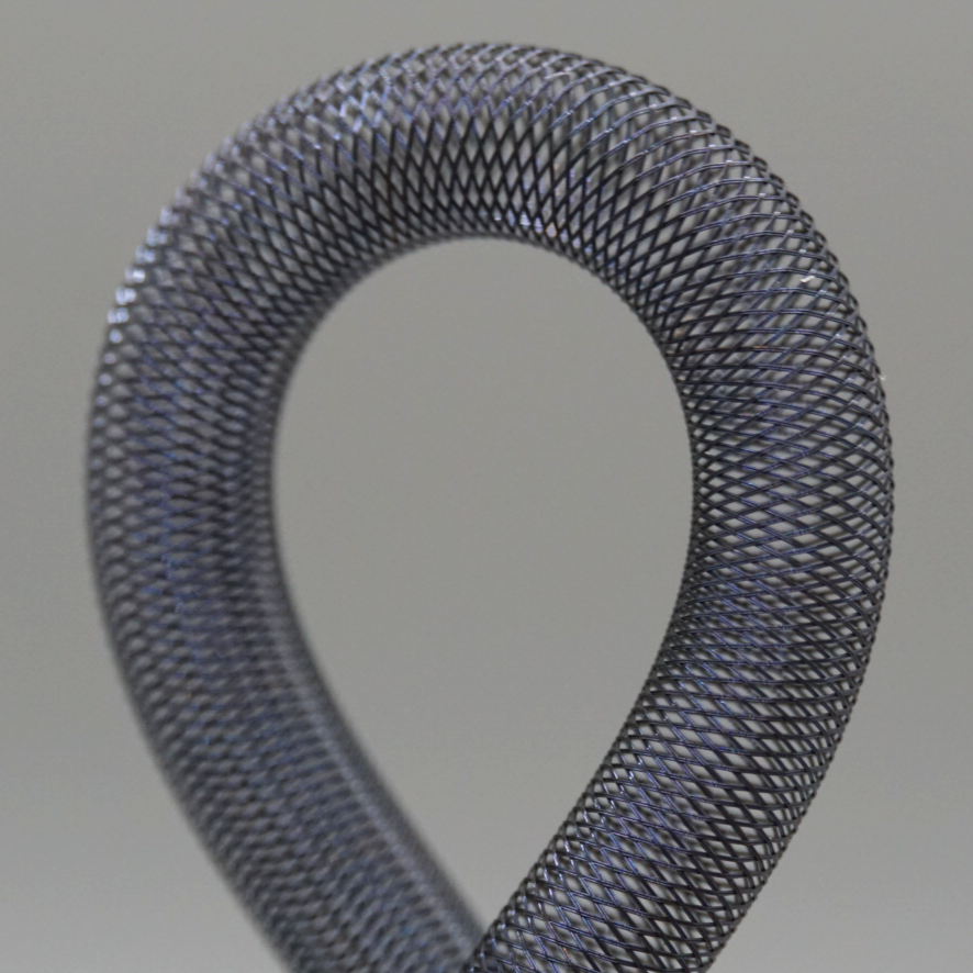 Nitinol Braid Loop on Grey Background